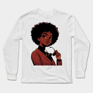 Cool black woman Long Sleeve T-Shirt